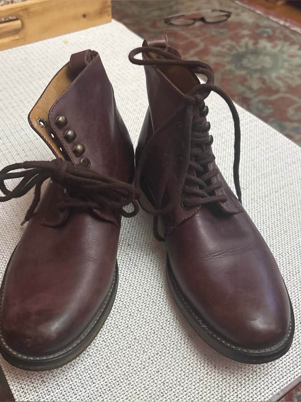 Call It Spring Men's Dark Brown Leather Lace-Up Boots